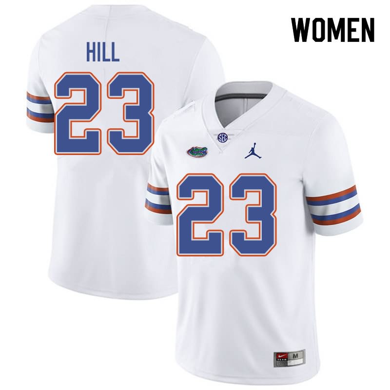 NCAA Florida Gators Jaydon Hill Women's #23 Jordan Brand White Stitched Authentic College Football Jersey EUR3764BT